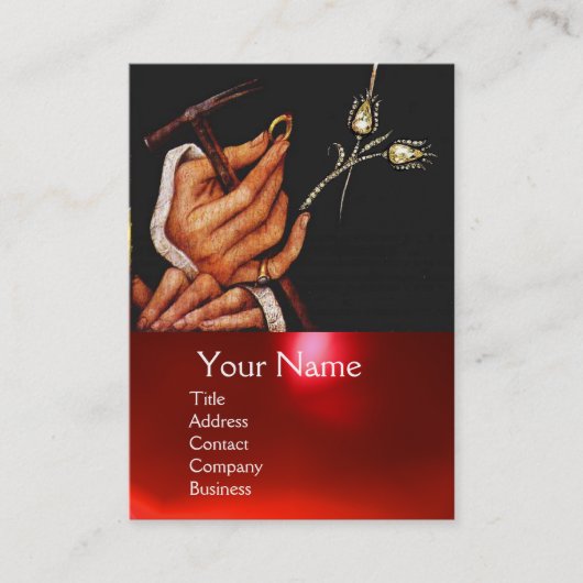 金細工師、金大切細工師、金ゴールドジュエリー芸術 名刺 (正面)