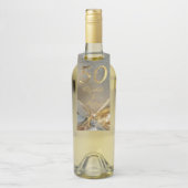 金結婚式第50記念日のエレガントでフェイクな金ゴールド ボトルネックタグ (ボトル)