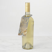 金結婚式第50記念日のエレガントでフェイクな金ゴールド ボトルネックタグ (アングル)