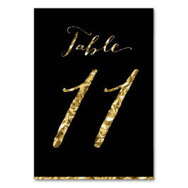 金結婚箔の表番号Black No. 11 テーブルナンバー