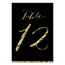 金結婚箔の表番号Black No. 12 テーブルナンバー