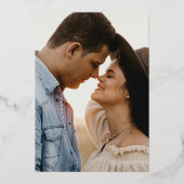 金結婚箔ユニークの保存 箔招待状 (裏面)