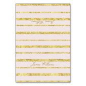 金結婚箔効果を持つピンクの座席表 テーブルナンバー (正面)