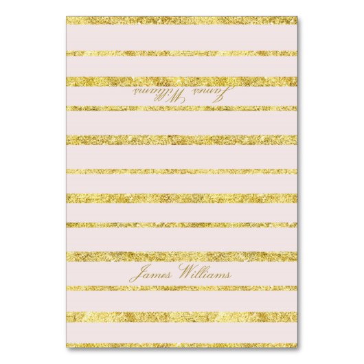 金結婚箔効果を持つピンクの座席表 テーブルナンバー (正面)