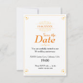金結婚記念日の保存日付 セーブザデート (裏面)