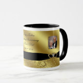 金結婚記念日の写真のコーヒー・マグ マグカップ (正面右)