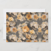 金結婚金バラ付き高級エレガントカード シーズンカード (裏面)