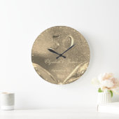 金結婚金創立50周年エレガントフェイク金ゴールド ラージ壁時計 (ホーム)