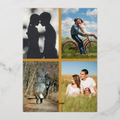 金結婚金記念日50日パーティー6枚 箔招待状 (裏面)