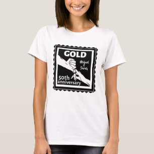 金結婚金記念日50日 Tシャツ