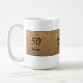 金結婚金記念日50th、名前、コーヒーマグ コーヒーマグカップ (左)