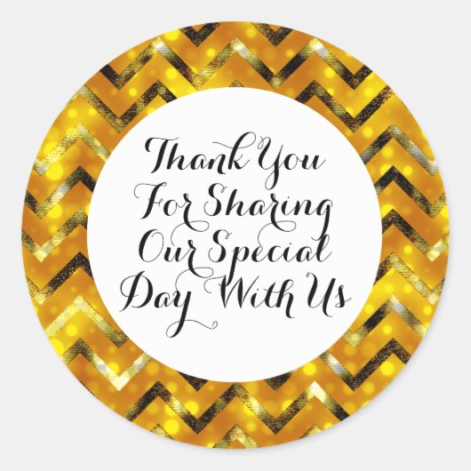 金結婚金記念日 |ありがとうございます ラウンドシール (正面)