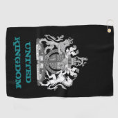 金統一された国、英国の紋章/旗 ゴルフタオル (横)