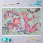 金絵画魚 薄葉紙 (クラフト)