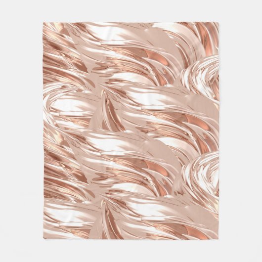 金絹の布：3Dメタリックテクスチャ。 フリースブランケット (正面)