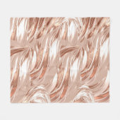 金絹の布：3Dメタリックテクスチャ。 フリースブランケット (正面(横))