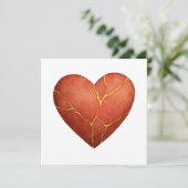 金継ぎのハート 招待状 (スタンド正面)