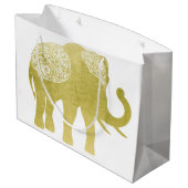 金線条細工象 ラージペーパーバッグ (裏面アングル)