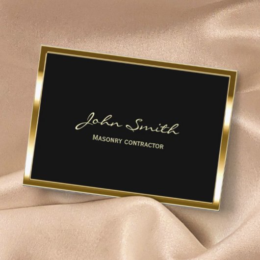 金縁ど積積請負業者名刺 名刺