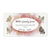 金縁ど金モダンピンクエッグカートンラベル ラベル (正面)