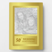 金縁ど50結婚周年 フォトプラーク (正面)