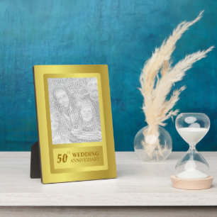 金縁ど50結婚周年 フォトプラーク