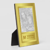 金縁ど50結婚周年 フォトプラーク (側面)