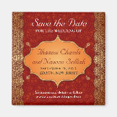 金縁インディアン枠日付の保存 マグネット (正面)