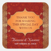 金縁インディアン結婚枠 スクエアシール (正面)