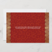 金縁インディアン結婚枠 招待状 (裏面)