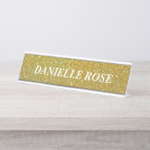 金背景のデザイン デスクネームプレート (正面)