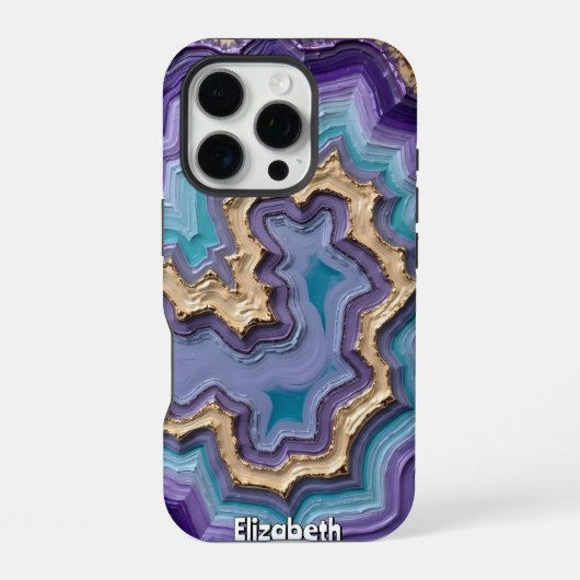 金脈抽象ジオード iPhoneケース (裏面)