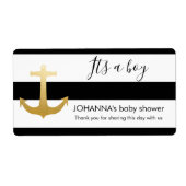 金航海のフェイク箔いかりウォーターボトルの好み ラベル (正面)