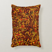 金色で鮮やかな赤いテクスチャ アクセントクッション (正面(垂直))