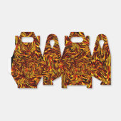 金色で鮮やかな赤いテクスチャ フェイバーボックス (折り畳みなし)