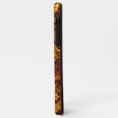 金色で鮮やかな赤いテクスチャ Case-Mate iPhoneケース (裏面/左)