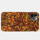 金色で鮮やかな赤いテクスチャ Case-Mate iPhoneケース (裏面(横))