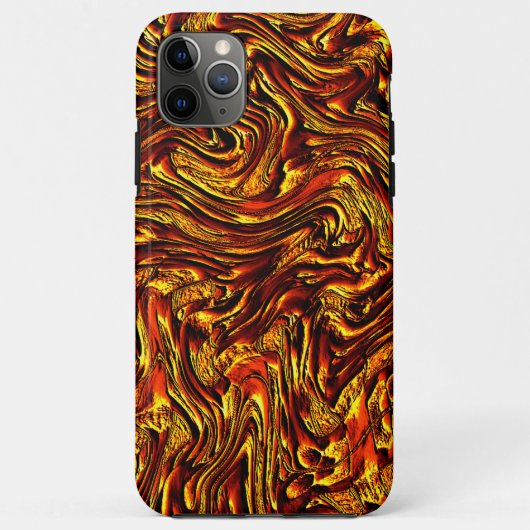 金色で鮮やかな赤いテクスチャ Case-Mate iPhoneケース (裏面)