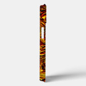 金色で鮮やかな赤いテクスチャ Case-Mate iPhoneケース (裏面 / 右)