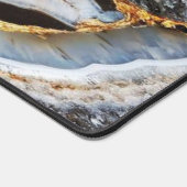 金色と白と黒の大理石 デスクマット (コーナー)