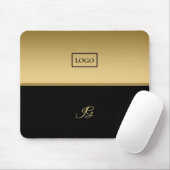 金色と黒の背景 マウスパッド (マウス)