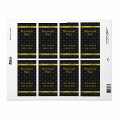 金色と黒の自家製ワインラベル ラベル (フルシート)