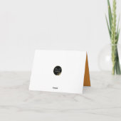 金色にきらめく紅葉の折りたたみグリーティングカード カード (裏面)