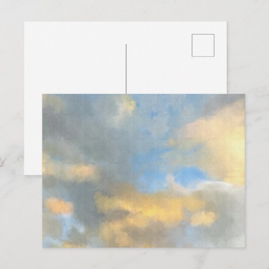 金色に光る雲 ポストカード (正面/裏面)