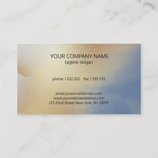 金色に輝くテクスチャ 名刺 (裏面)