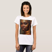 金色に輝く美しいヌビアの女神 Tシャツ (正面フル)