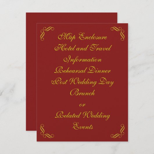 金色のおとぎ話エンクロージャカード(赤) エンクロージャーカード (正面/裏面)