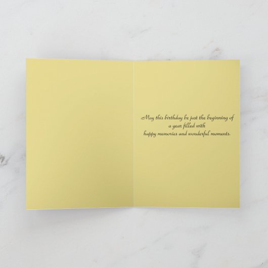 金色のひまわり カード (内部)