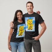 金色のまねきねこ猫ファッション Tシャツ (ユニセックス)