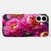 金色のアクセントを持つ豪華なピンクの牡丹 Case-Mate iPhoneケース (裏面 (横))